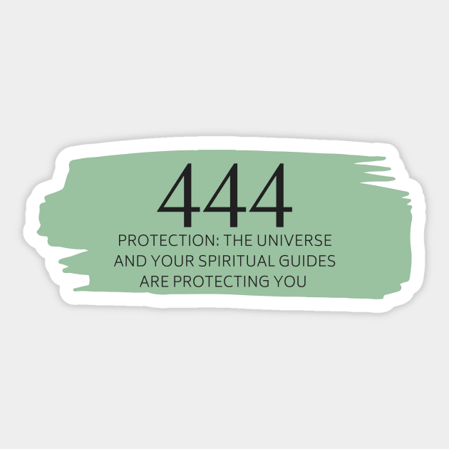 444 Angel Number green Sticker by anrockhi